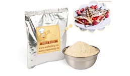 Backmischung für Crêpes, Fertigbackmischung für Crepes, Crepe-Mix, Pfannkuchenteig, Teig-Mix für französische Pfannkuche Backmischung für Crêpes, Fertigbackmischung für Crepes, Crepe-Mix, Pfannkuchenteig, Teig-Mix für französische Pfannkuche