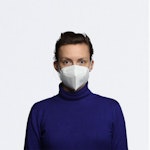 FFP2 Atemschutzmaske mit CE Kennzeichnung (gefaltet, Modell KADI 001)