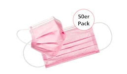 Mund-und Nasenmaske / Staubmaske (pink) aus 3-lagigem Vliesstoff Mund-und Nasenmaske / Staubmaske (pink) aus 3-lagigem Vliesstoff