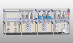 Aufbereitungsanlage für Streichmasse in der Waffelerzeugung