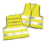Warnweste "Abstand halten", neon-gelb Warnweste "Abstand halten", neon-gelb