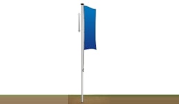 Fahnenmast -FA60- aus Aluminium, Höhe 6 m, Ø 60 mm, ohne Auslegerarm Fahnenmast -FA60- aus Aluminium, Höhe 6 m, Ø 60 mm, ohne Auslegerarm