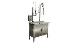 Halbautomatische Abfüll- und Verschließmaschine Halbautomatische Abfüll- und Verschließmaschine