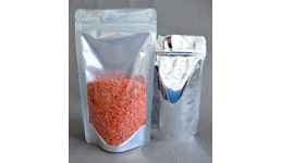 Standbodenbeutel / Standbeutel / Doypack - silber/transparent Standbodenbeutel / Standbeutel / Doypack - silber/transparent