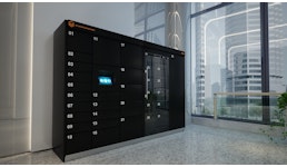Smart-Locker-Anlage mit Küheinheit zum universellen Einsatz Smart-Locker-Anlage mit Küheinheit zum universellen Einsatz