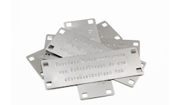 Geprägte Metallkabelmarkierungen V4A Edelstahl Geprägte Metallkabelmarkierungen V4A Edelstahl