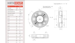Hirth-Verzahnung 30 mm 60 Zähne Standard Hirth-Verzahnung 30 mm 60 Zähne Standard
