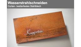 Wasserstrahlschneiden, Corten-/ wetterfestes Stahlblech Wasserstrahlschneiden, Corten-/ wetterfestes Stahlblech