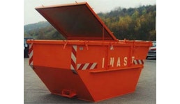 Absetzcontainer mit federentlastendem Deckel Absetzcontainer mit federentlastendem Deckel