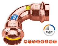 SECURFRABO KombiFitting Bogen I/I 90° für Trinkwasser + Heizung + Gas mit V-Kontur - Pressfitting (RS9002) für CU-Rohr SECURFRABO KombiFitting Bogen I/I 90° für Trinkwasser + Heizung + Gas mit V-Kontur - Pressfitting (RS9002) für CU-Rohr