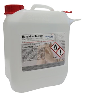 Handdesinfektionsmittel gemäß WHO-Empfehlung Rezept 1 für die hygienische Händedesinfektion Handdesinfektionsmittel gemäß WHO-Empfehlung Rezept 1 für die hygienische Händedesinfektion