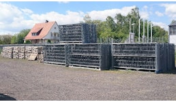 Bauzäune aus Drahtgitter mit Stahlrohrrahmen verzinkt Bauzäune aus Drahtgitter mit Stahlrohrrahmen verzinkt