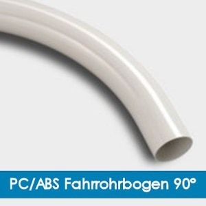 PC/ABS Fahrrohrbogen / Kunststoffbogen / Rohrpostbogen - HALOGENFREI PC/ABS Fahrrohrbogen / Kunststoffbogen / Rohrpostbogen - HALOGENFREI