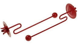 Balance-Kerzenhalter rot mit Kugel-Gewicht