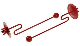Balance-Kerzenhalter rot mit Kugel-Gewicht Balance-Kerzenhalter rot mit Kugel-Gewicht
