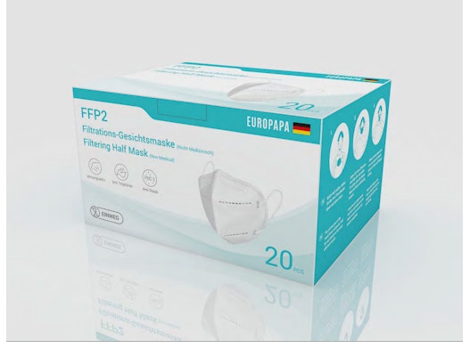 Europapa-FFP2 Maske einzeln verpackt mit CE und Dekra