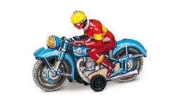 Motorrad, Blau, Friktionsantrieb Motorrad, Blau, Friktionsantrieb