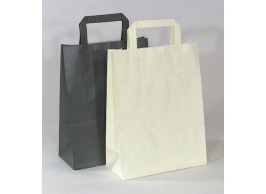 Papier-Tasche "Shopper", Format 32x15x43cm, Farben: creme, anthrazit