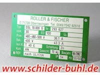 Typenschilder Typenschilder