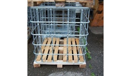 IBC Gitterbox weitmaschig auf Holzpalette #B1 IBC Gitterbox weitmaschig auf Holzpalette #B1