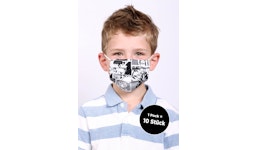 MUND-NASE-MASKE(Alltags-Masken) FÜR KINDER (10-14 JAHRE) 100% BAUMWOLLE, GUMMIBAND, 60° C waschbar MUND-NASE-MASKE(Alltags-Masken) FÜR KINDER (10-14 JAHRE) 100% BAUMWOLLE, GUMMIBAND, 60° C waschbar