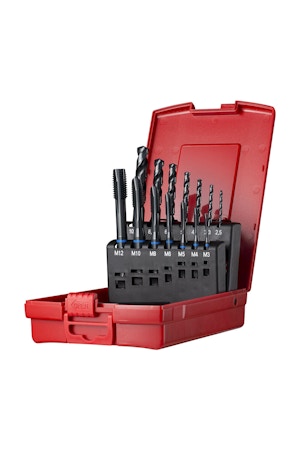 Dormer L114 HSSE-PM Shark Line Maschinengewindebohrer Set M3-M12 + Kernlochbohrer A108 14 teilig E240 Blueline VA Dormer L114 HSSE-PM Shark Line Maschinengewindebohrer Set M3-M12 + Kernlochbohrer A108 14 teilig E240 Blueline VA