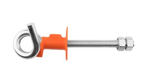 Sicherheitsschaukelhaken, mit ISO-Gewinde und 2 Muttern, verzinkt Sicherheitsschaukelhaken, mit ISO-Gewinde und 2 Muttern, verzinkt