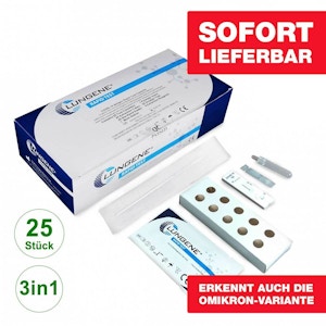 Antigen 3in1 Schnelltest | BfArM | 25er Box|Clungene|Preis pro Test Antigen 3in1 Schnelltest | BfArM | 25er Box|Clungene|Preis pro Test