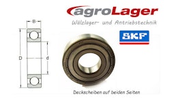 Rillenkugellager 604-2Z SKF 4x12x4, beiseitig staubgeschützt Rillenkugellager 604-2Z SKF 4x12x4, beiseitig staubgeschützt