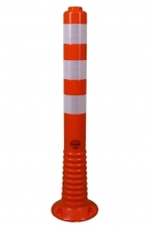 Flexibler Absperrpfosten, Ø 70 mm, orange, überfahrbar Flexibler Absperrpfosten, Ø 70 mm, orange, überfahrbar