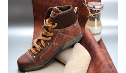 Vegetabil gegerbtes Leder für Schuhe, bedruckt Vegetabil gegerbtes Leder für Schuhe, bedruckt