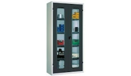 Materialschrank Ordnungsschrank 1950 x 950 x 430 mm mit Acrylglasscheiben Materialschrank Ordnungsschrank 1950 x 950 x 430 mm mit Acrylglasscheiben