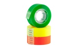 ROLL 'N' MARK - Markierungsband , 19mm x 33 m Orange, Gelb, Pink, Grün, Transparent • Beschriftbar • Wiederablösbar