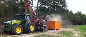 JOHN DEERE 8R + MUS-MAX WT10 + SPALTZANGE W820 JOHN DEERE 8R + MUS-MAX WT10 + SPALTZANGE W820