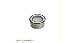 Dosenlibellen in vernickelter Bördelrand-Messing-Fassung Dosenlibellen in vernickelter Bördelrand-Messing-Fassung