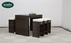 Bar-Sets - Polyrattan Bar-Set Barcelona 6-Personen Flachgeflecht Bar-Sets - Polyrattan Bar-Set Barcelona 6-Personen Flachgeflecht