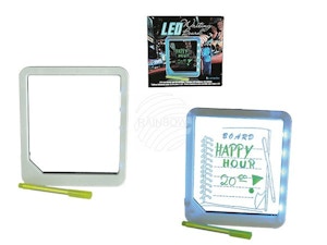 57-6057 Leuchttafel mit 5 LED & Stift zum Beschriften, ca. 23 x 20 cm, für 3 Mignon 57-6057 Leuchttafel mit 5 LED & Stift zum Beschriften, ca. 23 x 20 cm, für 3 Mignon