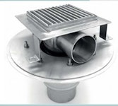 RINNENABLAUF 2-tlg. eckig Ø 50/75/110 mm vertika RINNENABLAUF 2-tlg. eckig Ø 50/75/110 mm vertika