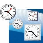 Außenuhren PROFILINE, runde und quadratische Großuhr/Hallenuhr Außenuhren PROFILINE, runde und quadratische Großuhr/Hallenuhr