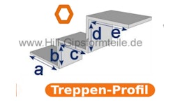 Hill Gipsformteil Treppen-Profil Hill Gipsformteil Treppen-Profil
