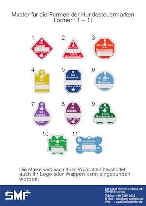 Hundesteuermarken Hundesteuermarken