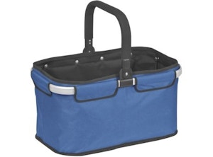 Einkaufskorb aus Polyester mit Tragehenkeln aus Aluminium Einkaufskorb aus Polyester mit Tragehenkeln aus Aluminium