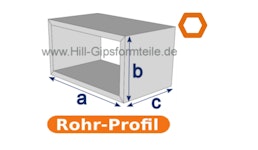 Hill Gipsformteil Rohr-Profil Hill Gipsformteil Rohr-Profil
