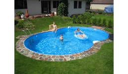 Poolfolie 525 x 320 x 150 cm - 0,6 mm - blau - Achtformbecken Poolfolie 525 x 320 x 150 cm - 0,6 mm - blau - Achtformbecken