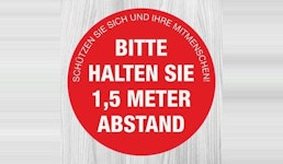 Aufkleber 1,5m Abstand halten Fußboden Boden, rutschfest nach DIN, 400x400mm Aufkleber 1,5m Abstand halten Fußboden Boden, rutschfest nach DIN, 400x400mm