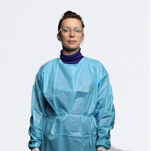 Infektionsschutzkittel 139 x 139 cm, blau, aus PP mit PE Laminierung Infektionsschutzkittel 139 x 139 cm, blau, aus PP mit PE Laminierung
