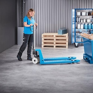 Hubwagen, TK 2500 kg, 1150 mm, Einzelrollen Nylon Hubwagen, TK 2500 kg, 1150 mm, Einzelrollen Nylon