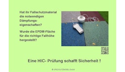 HIC-Prüfung von Fallschutzmaterial HIC-Prüfung von Fallschutzmaterial