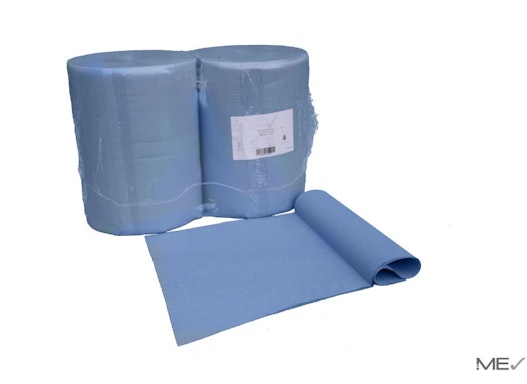 Putztuchrolle      500 Blatt 	3lagig	37 x 34 cm	Zellstoff blau	