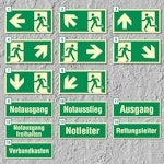 Notausgang Fluchtwegschild Rettungswegschild Rettungszeichen Schild Nachleuchtend ASR A1.3